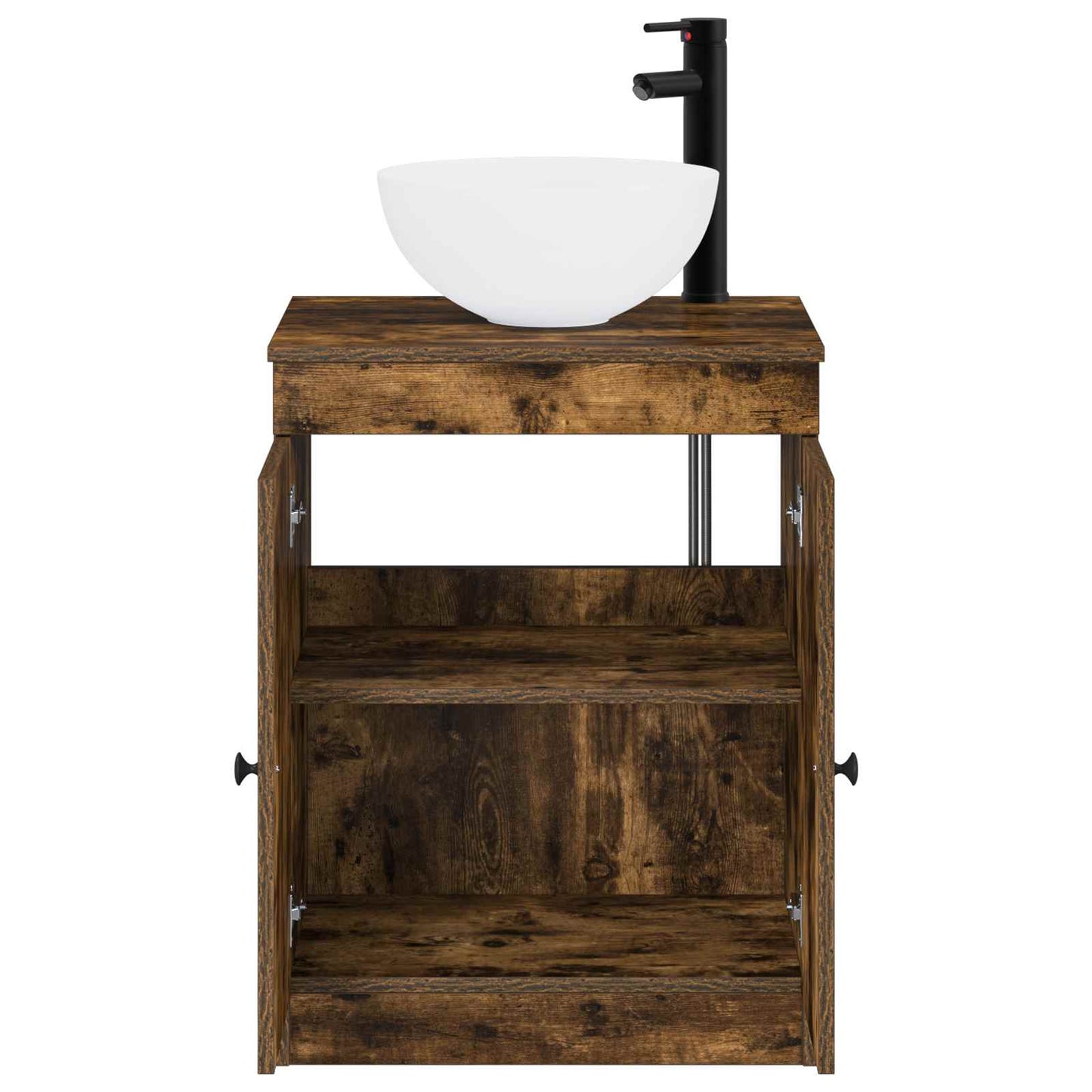 vidaXL Bathroom Furniture Set Smoked Oak Engineered Wood