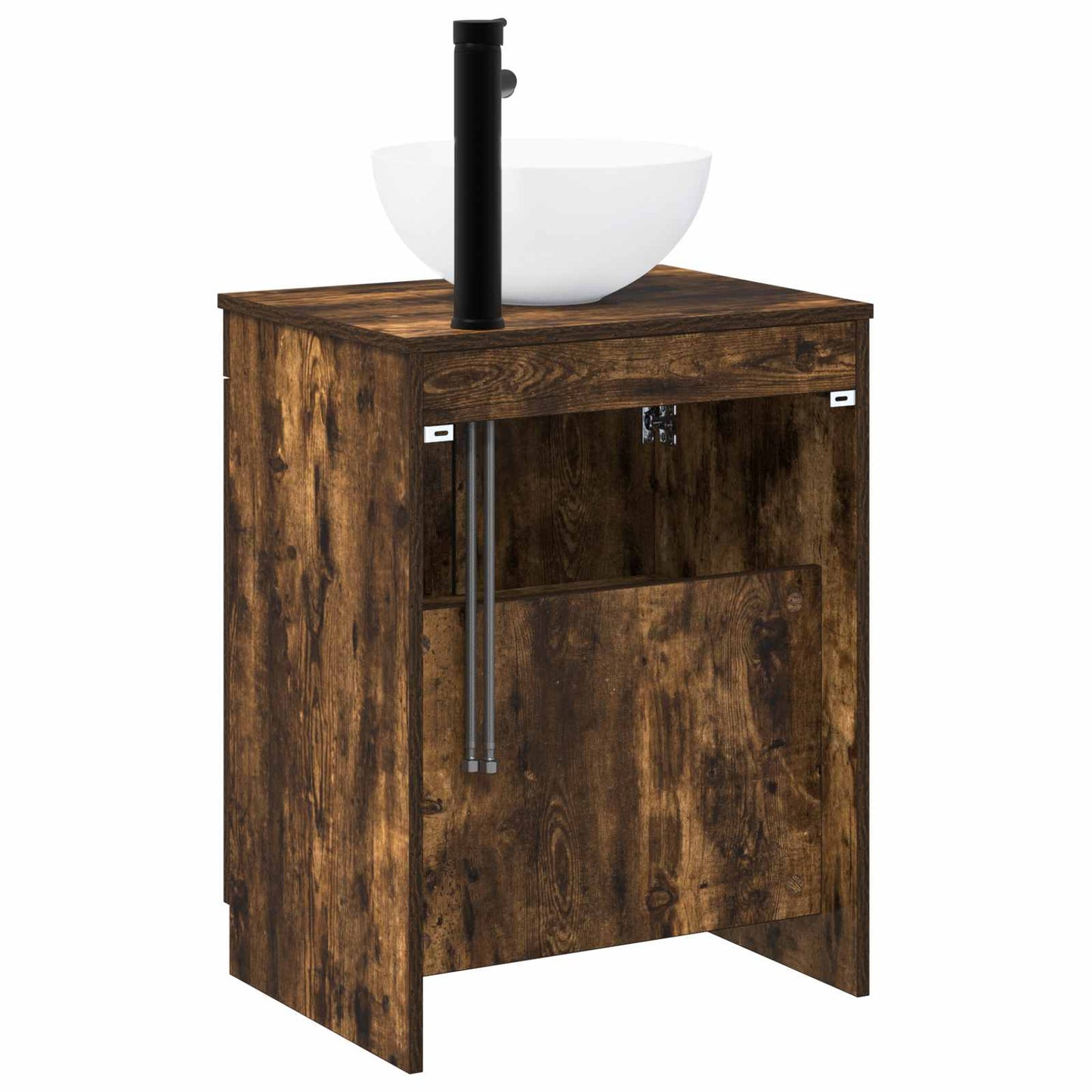 vidaXL Bathroom Furniture Set Smoked Oak Engineered Wood