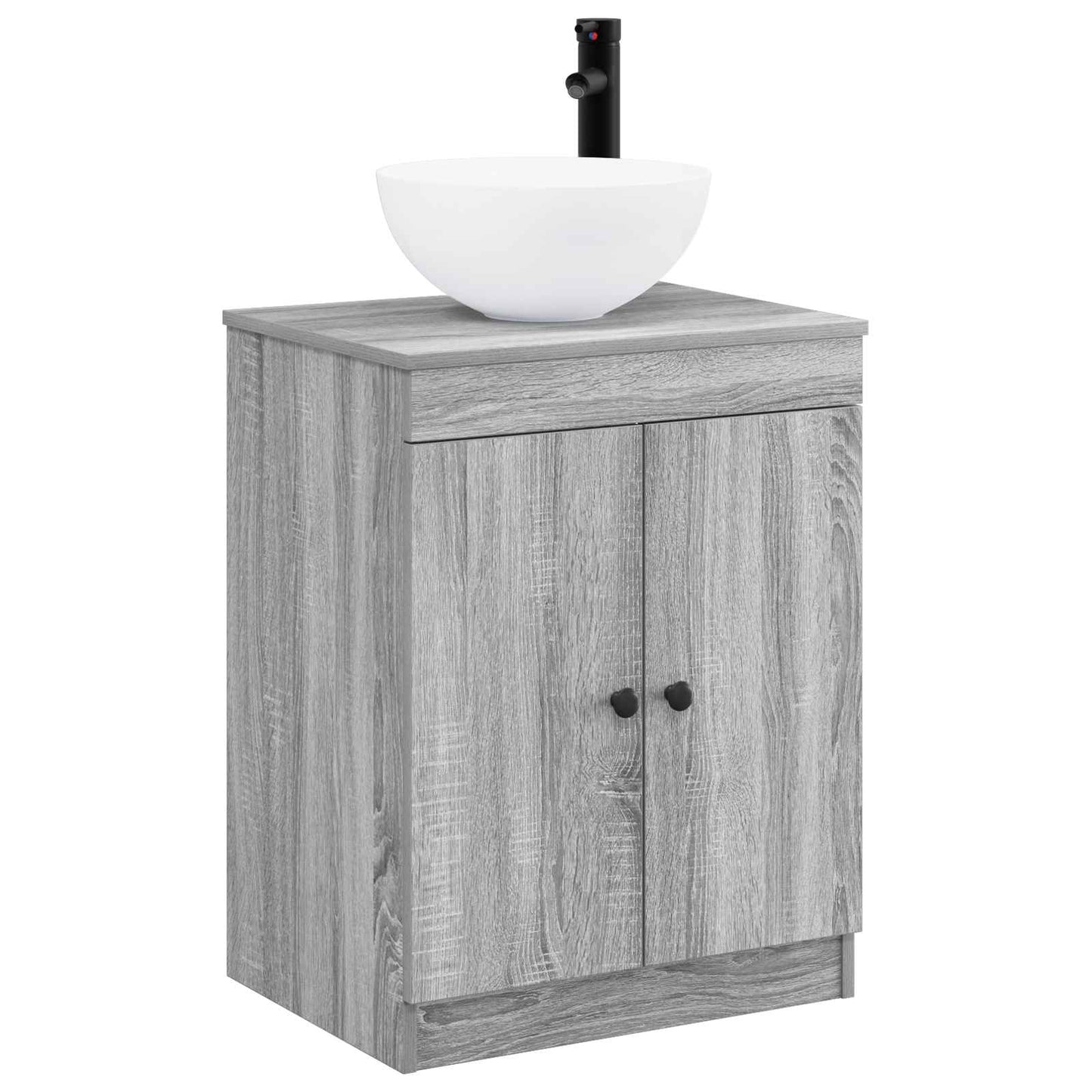 vidaXL Bathroom Furniture Set Grey Sonoma Engineered Wood