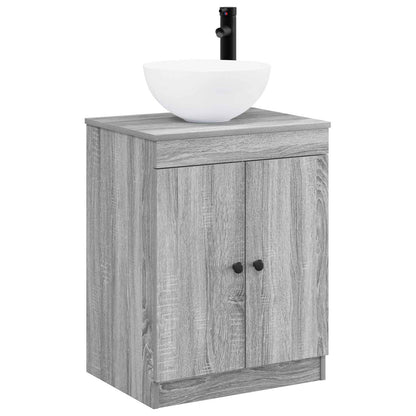 vidaXL Bathroom Furniture Set Grey Sonoma Engineered Wood