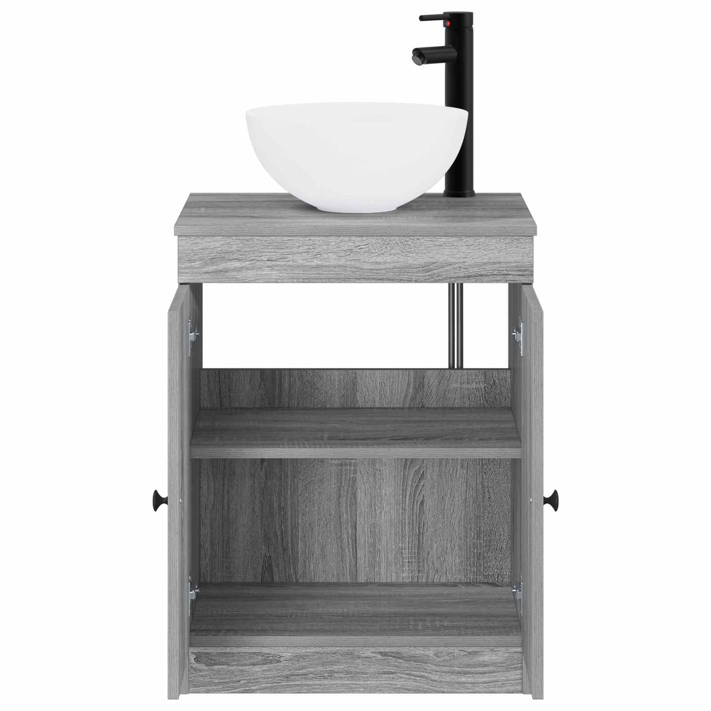 vidaXL Bathroom Furniture Set Grey Sonoma Engineered Wood