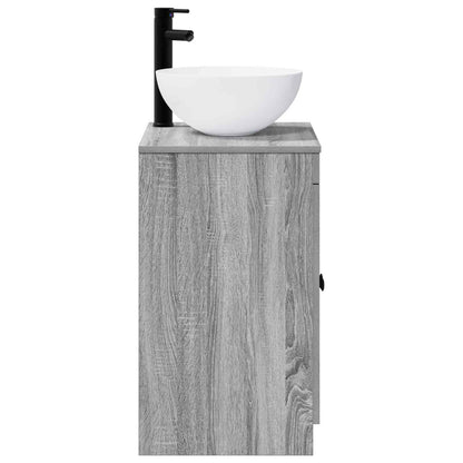vidaXL Bathroom Furniture Set Grey Sonoma Engineered Wood