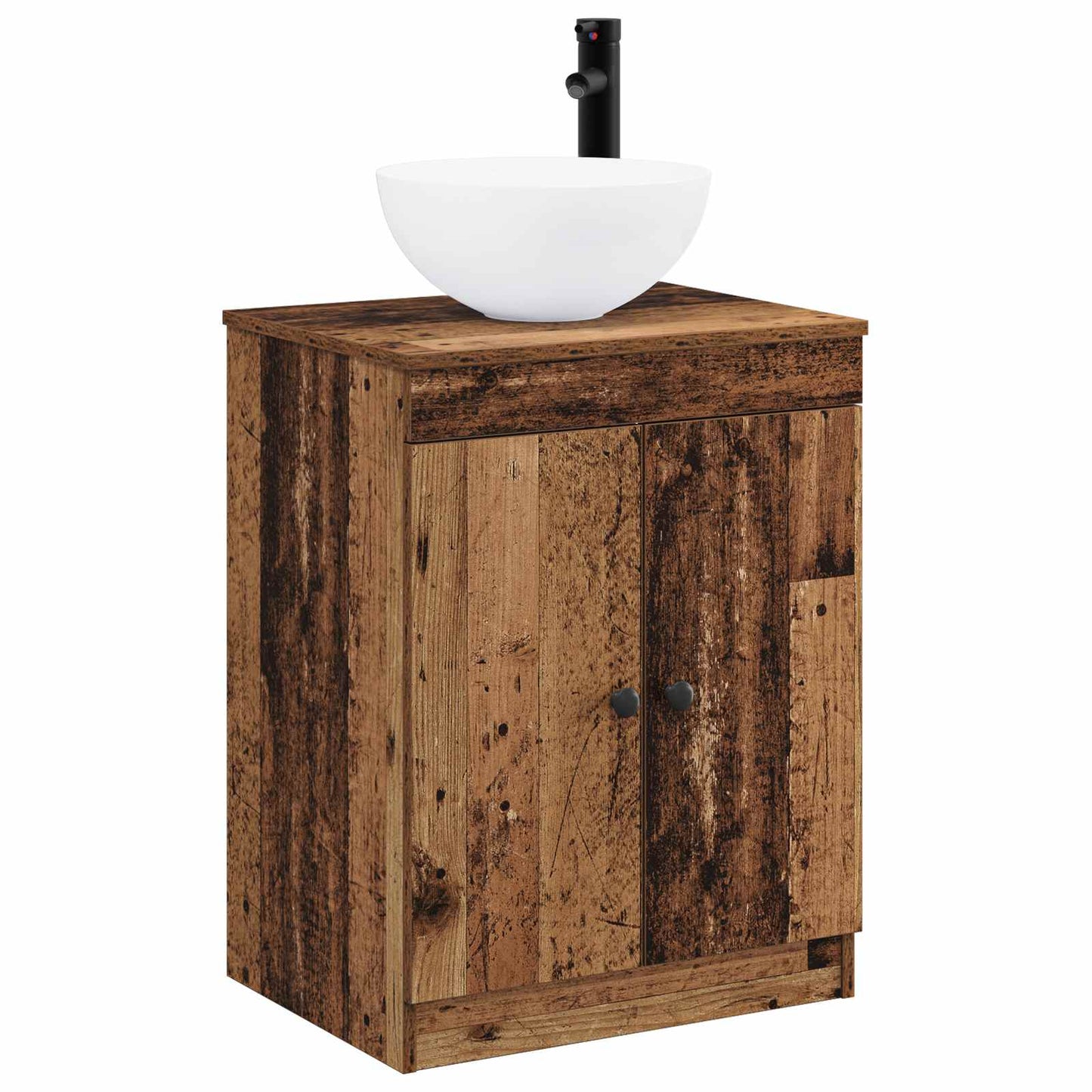 vidaXL Bathroom Furniture Set Old Wood Engineered Wood