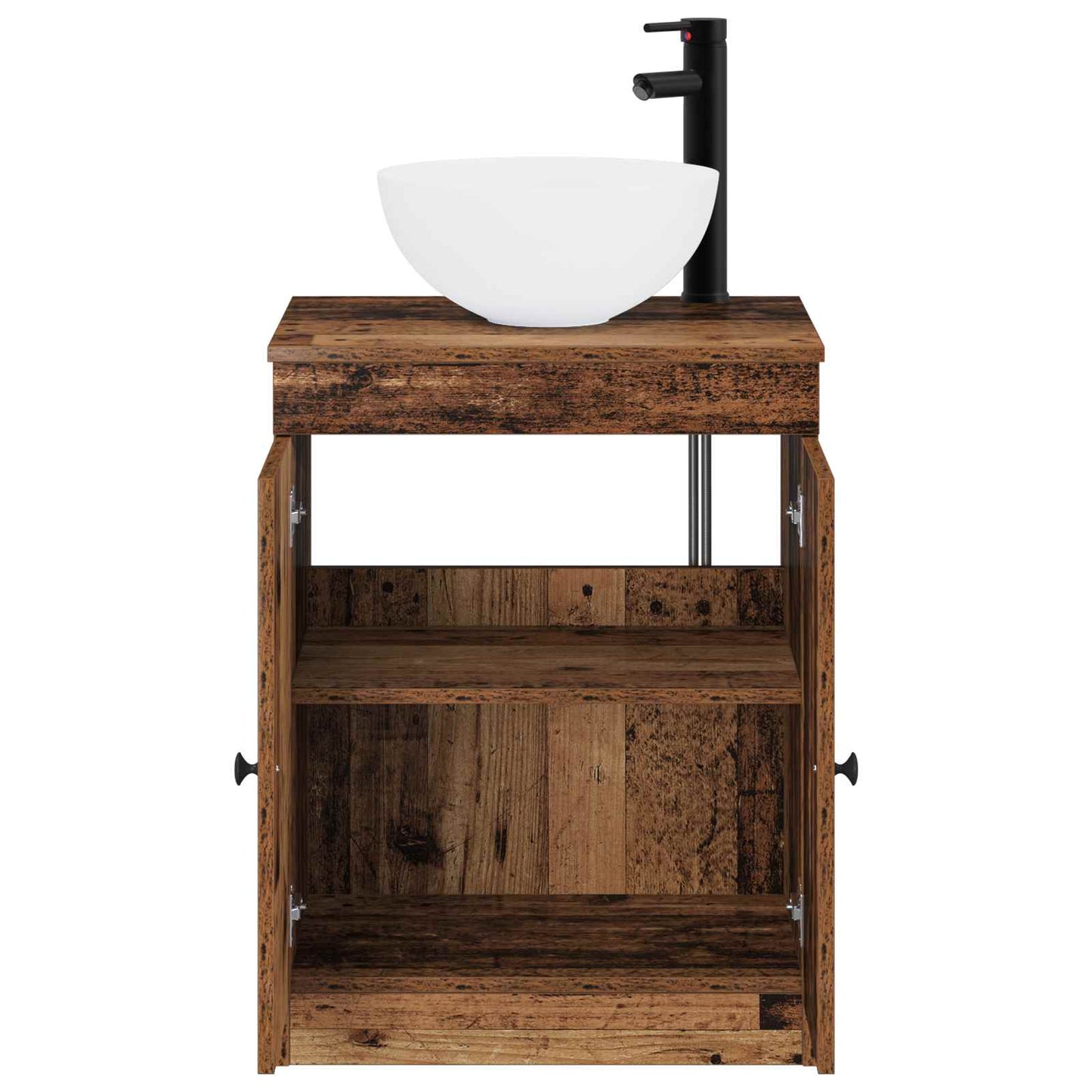 vidaXL Bathroom Furniture Set Old Wood Engineered Wood