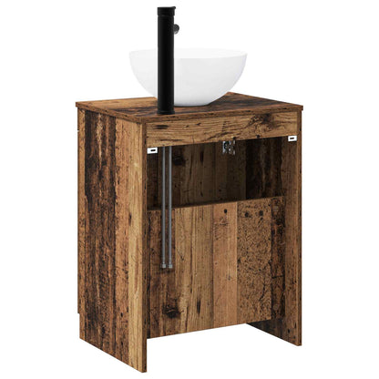 vidaXL Bathroom Furniture Set Old Wood Engineered Wood