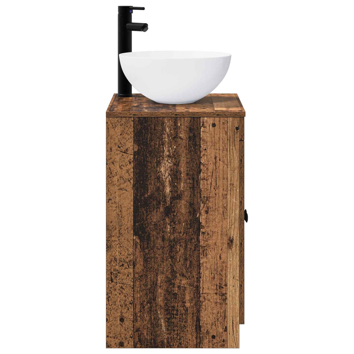 vidaXL Bathroom Furniture Set Old Wood Engineered Wood