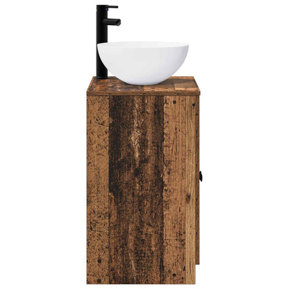 vidaXL Bathroom Furniture Set Old Wood Engineered Wood
