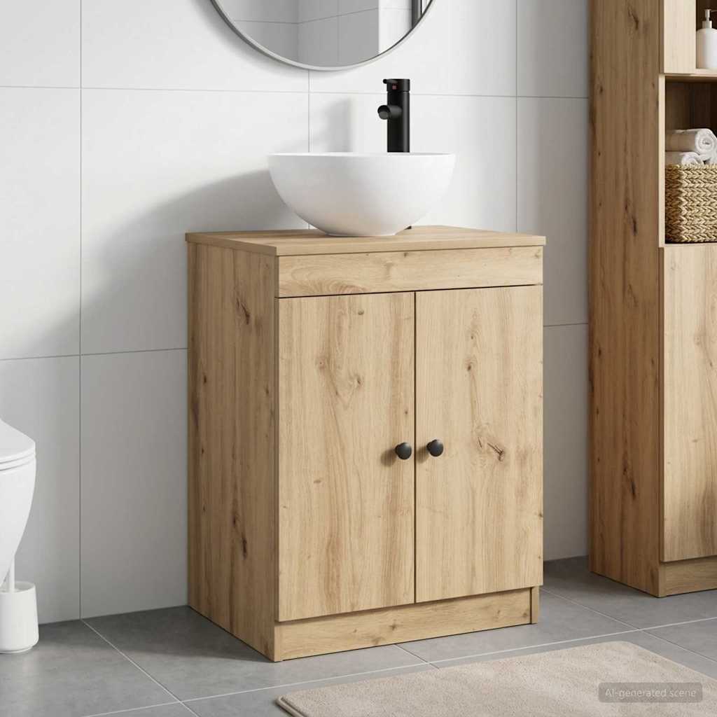 vidaXL Bathroom Furniture Set Artisan Oak Engineered Wood