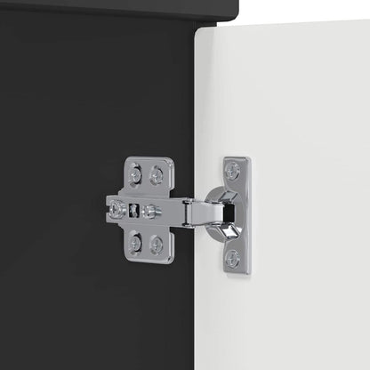 vidaXL Bathroom Furniture Set Black Engineered Wood