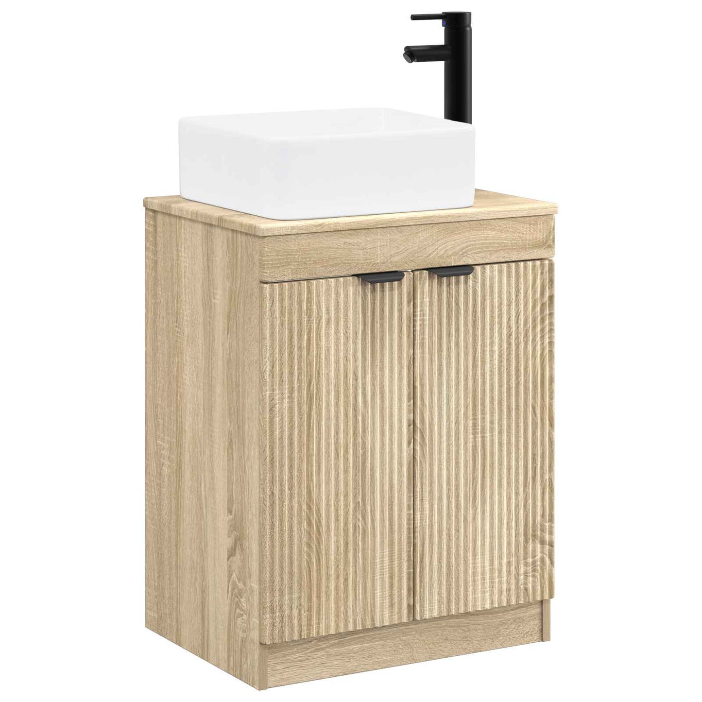 vidaXL Bathroom Furniture Set Sonoma Oak Engineered Wood