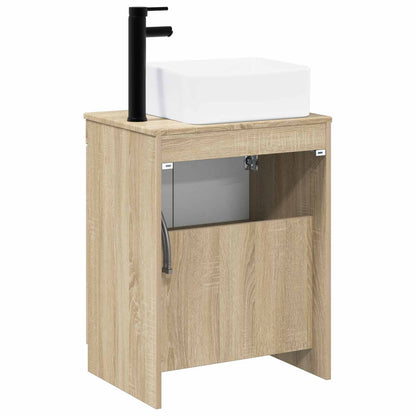 vidaXL Bathroom Furniture Set Sonoma Oak Engineered Wood