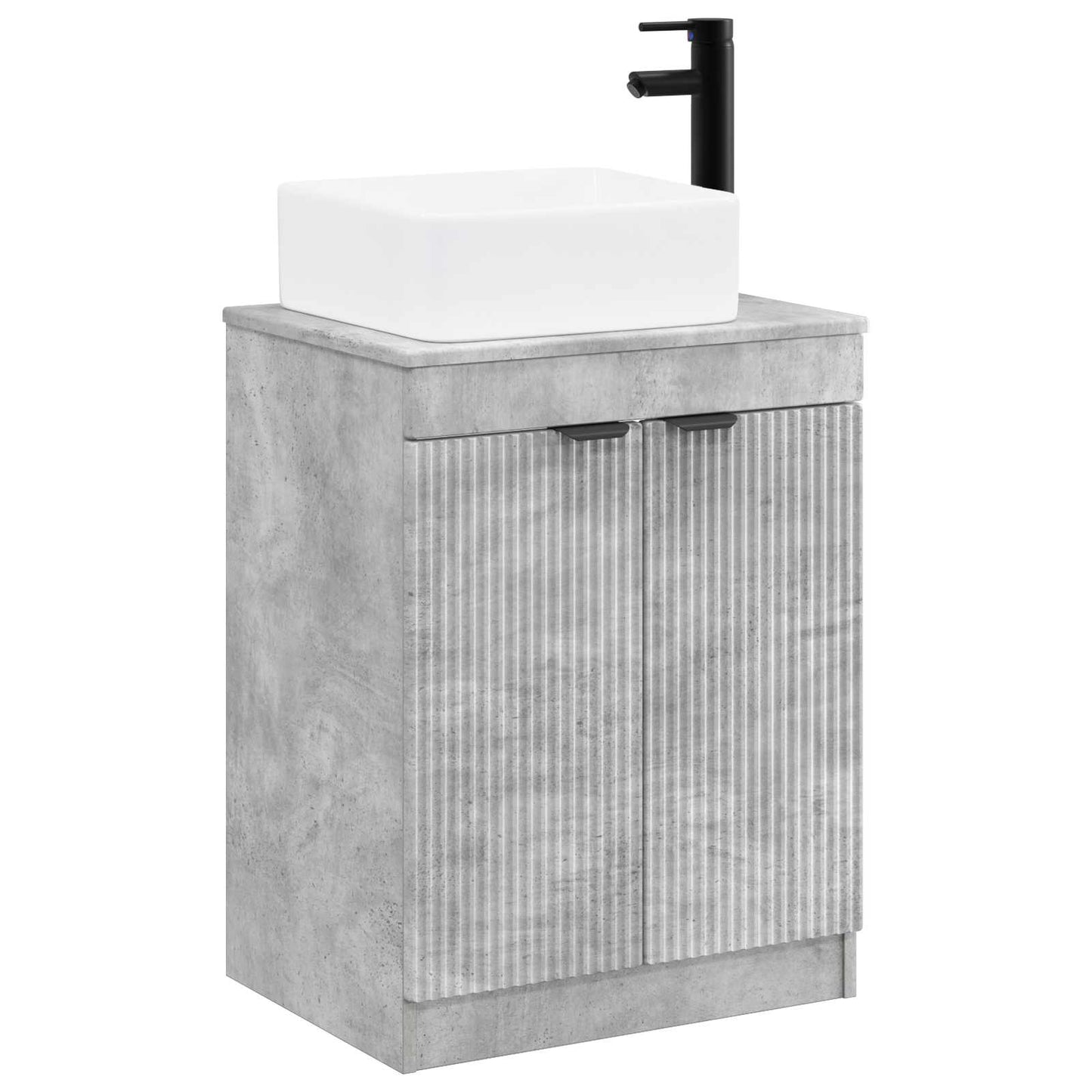 vidaXL Bathroom Furniture Set Concrete Grey Engineered Wood