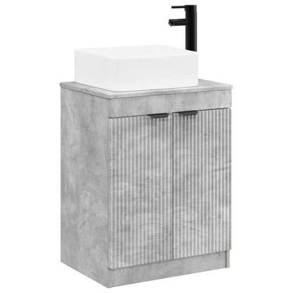 vidaXL Bathroom Furniture Set Concrete Grey Engineered Wood