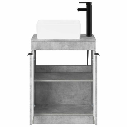 vidaXL Bathroom Furniture Set Concrete Grey Engineered Wood