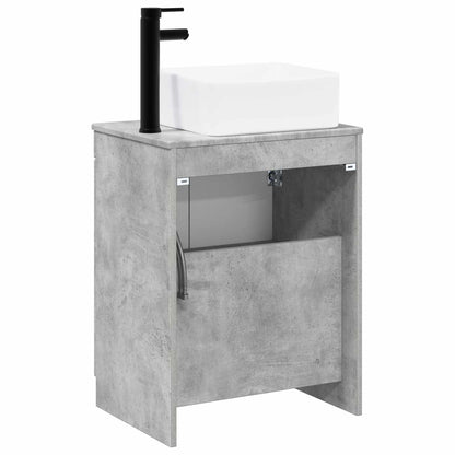 vidaXL Bathroom Furniture Set Concrete Grey Engineered Wood
