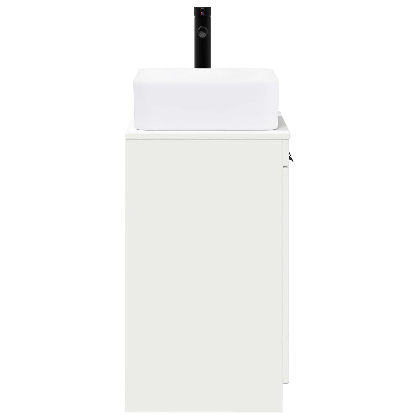 vidaXL Bathroom Furniture Set High Gloss White Engineered Wood