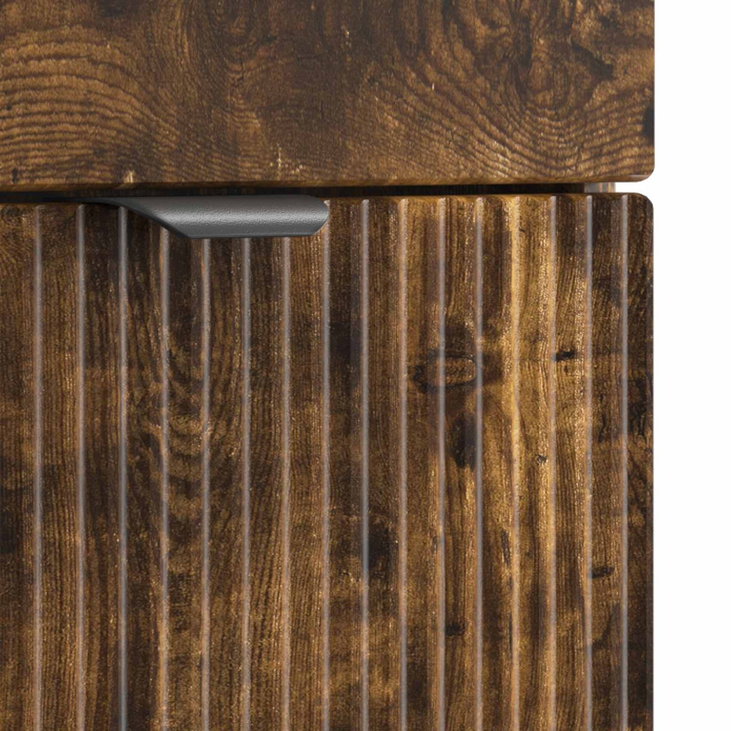 vidaXL Bathroom Furniture Set Smoked Oak Engineered Wood