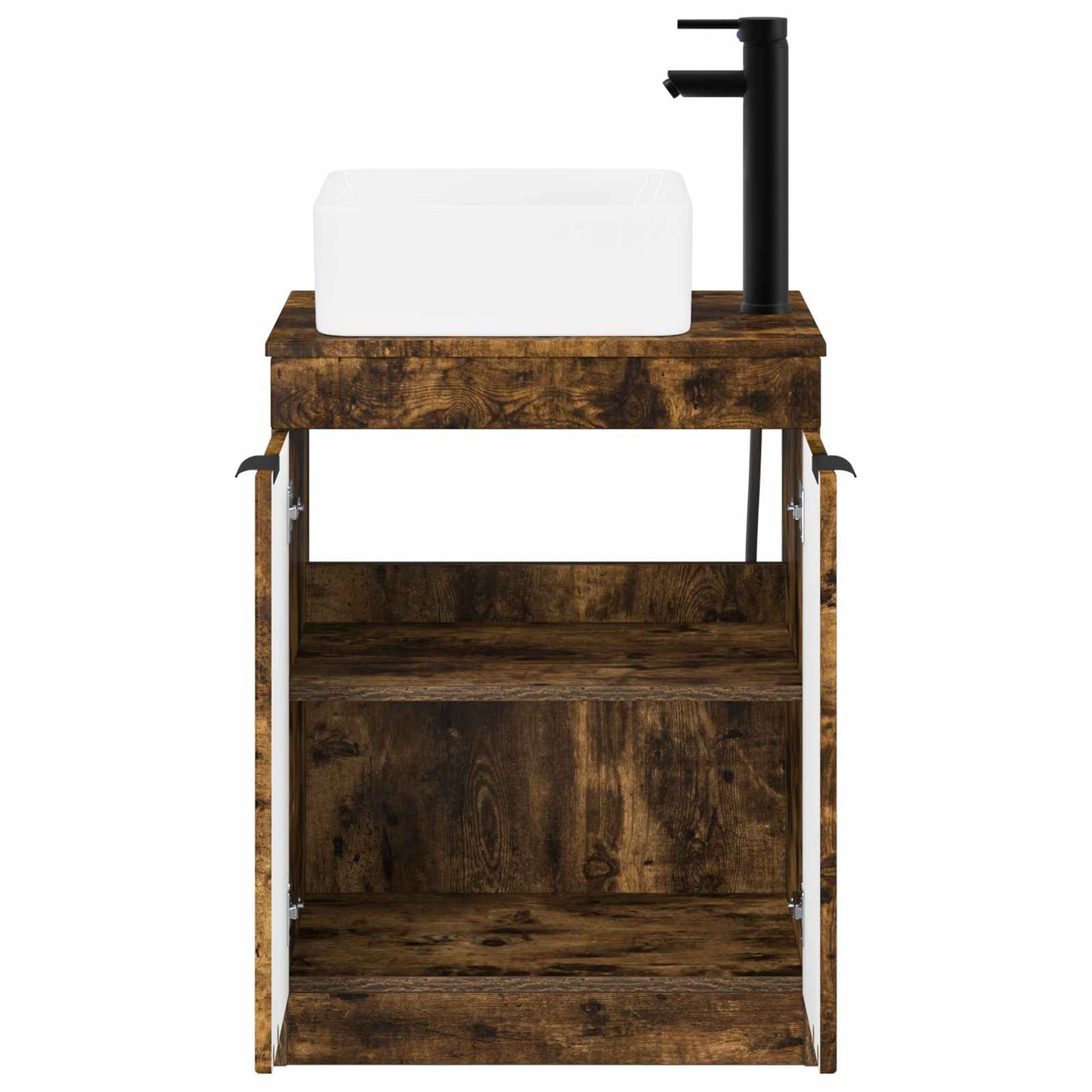 vidaXL Bathroom Furniture Set Smoked Oak Engineered Wood
