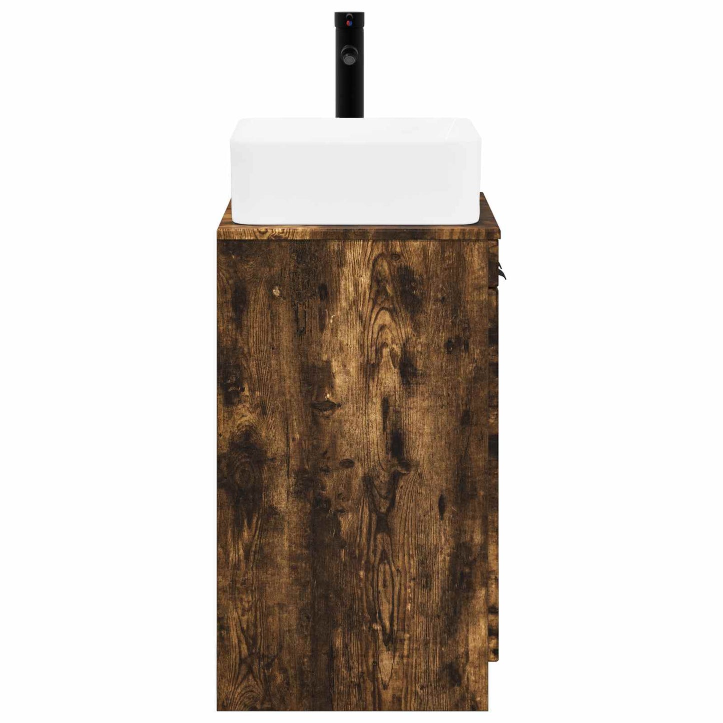 vidaXL Bathroom Furniture Set Smoked Oak Engineered Wood