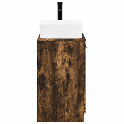 vidaXL Bathroom Furniture Set Smoked Oak Engineered Wood