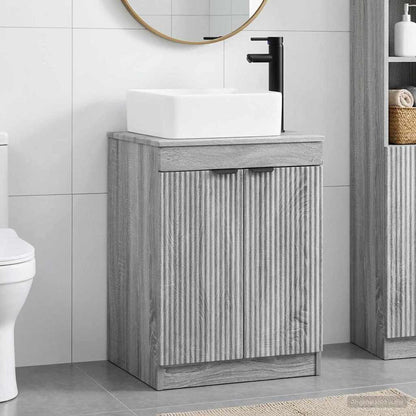vidaXL Bathroom Furniture Set Grey Sonoma Engineered Wood