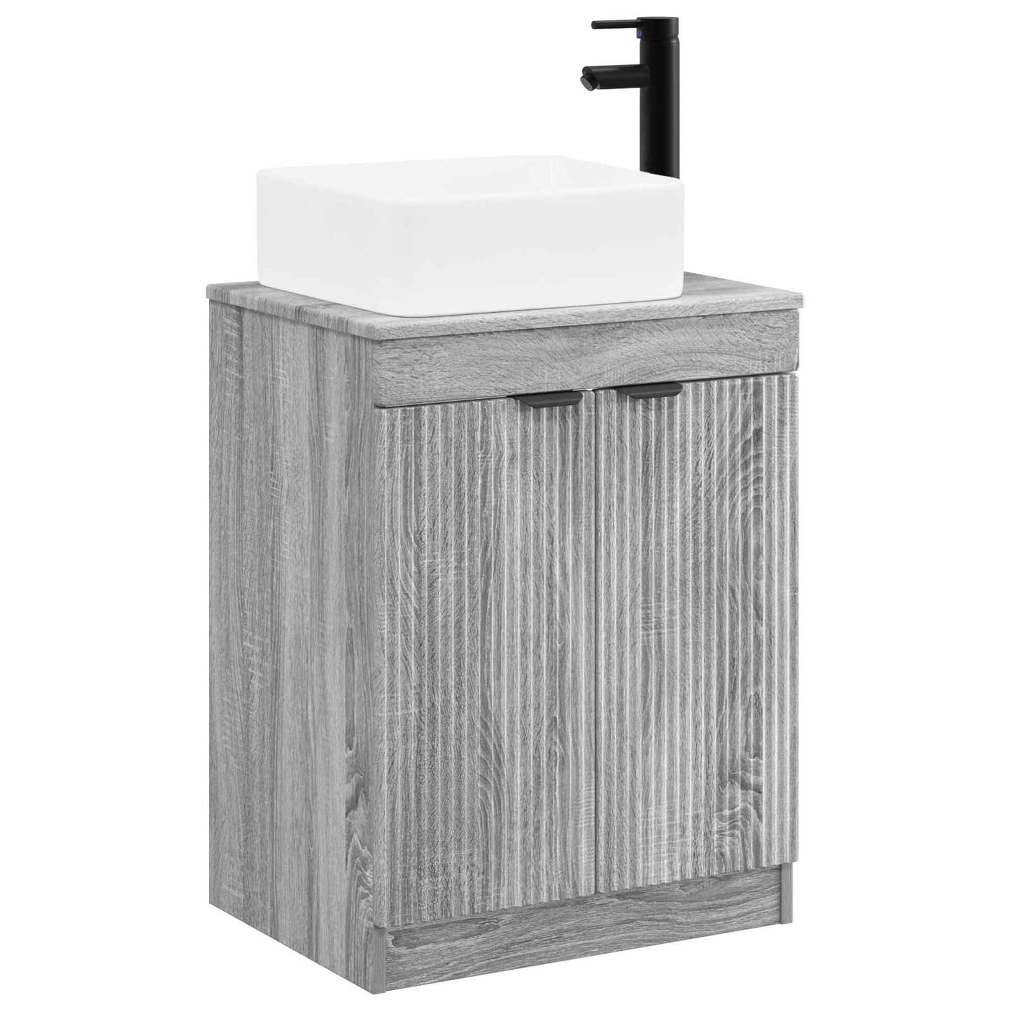 vidaXL Bathroom Furniture Set Grey Sonoma Engineered Wood