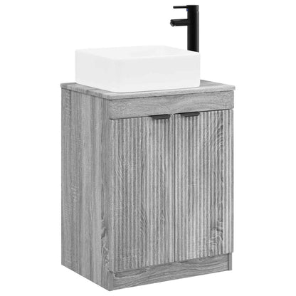 vidaXL Bathroom Furniture Set Grey Sonoma Engineered Wood
