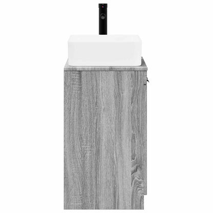 vidaXL Bathroom Furniture Set Grey Sonoma Engineered Wood
