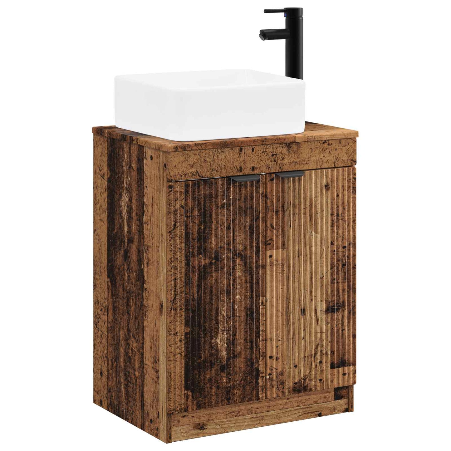 vidaXL Bathroom Furniture Set Old Wood Engineered Wood