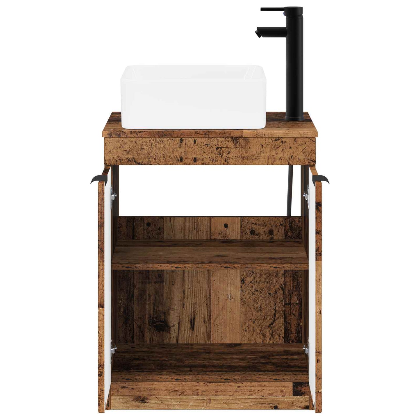 vidaXL Bathroom Furniture Set Old Wood Engineered Wood