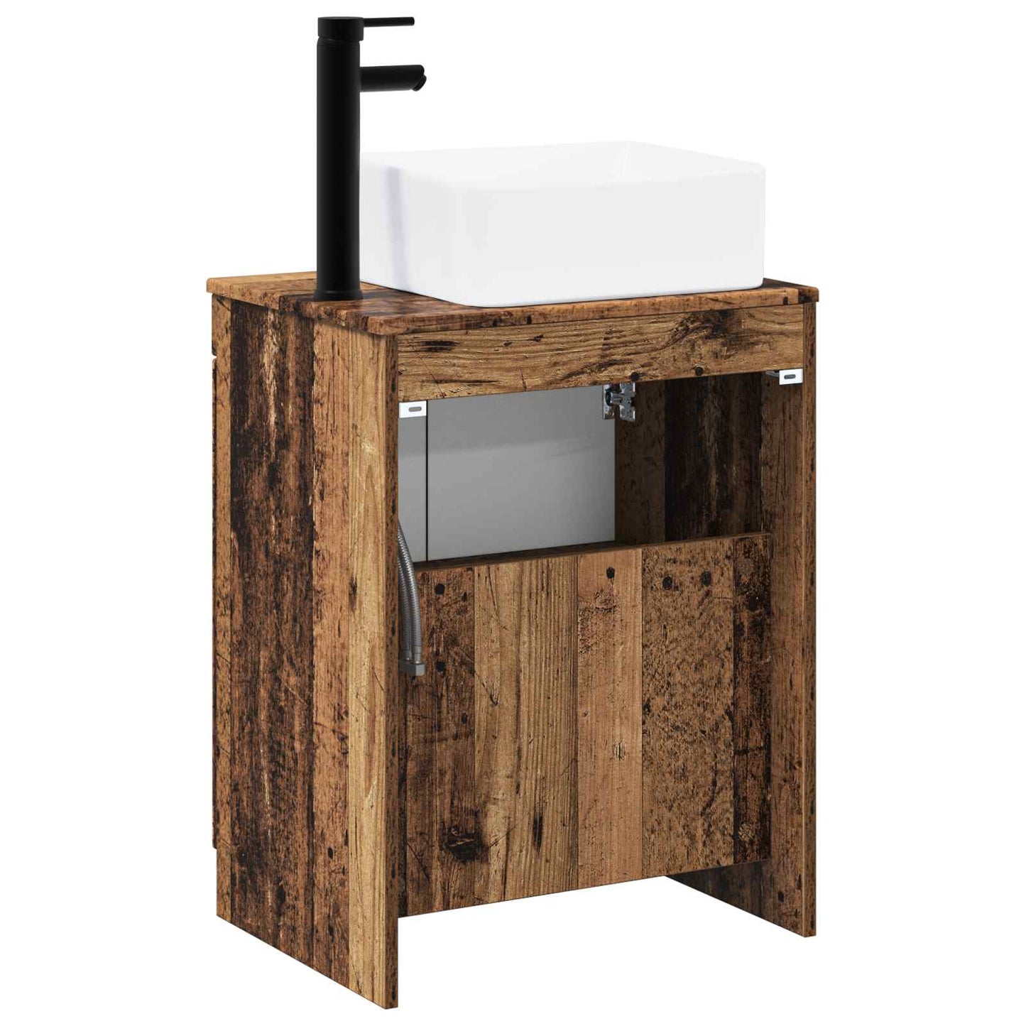 vidaXL Bathroom Furniture Set Old Wood Engineered Wood