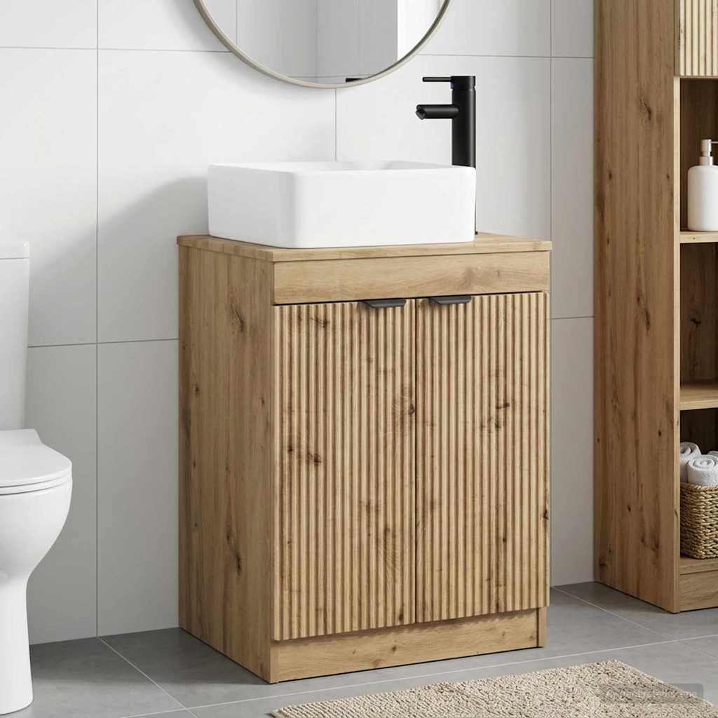 vidaXL Bathroom Furniture Set Artisan Oak Engineered Wood