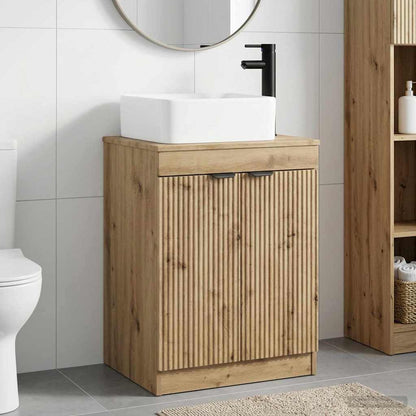 vidaXL Bathroom Furniture Set Artisan Oak Engineered Wood