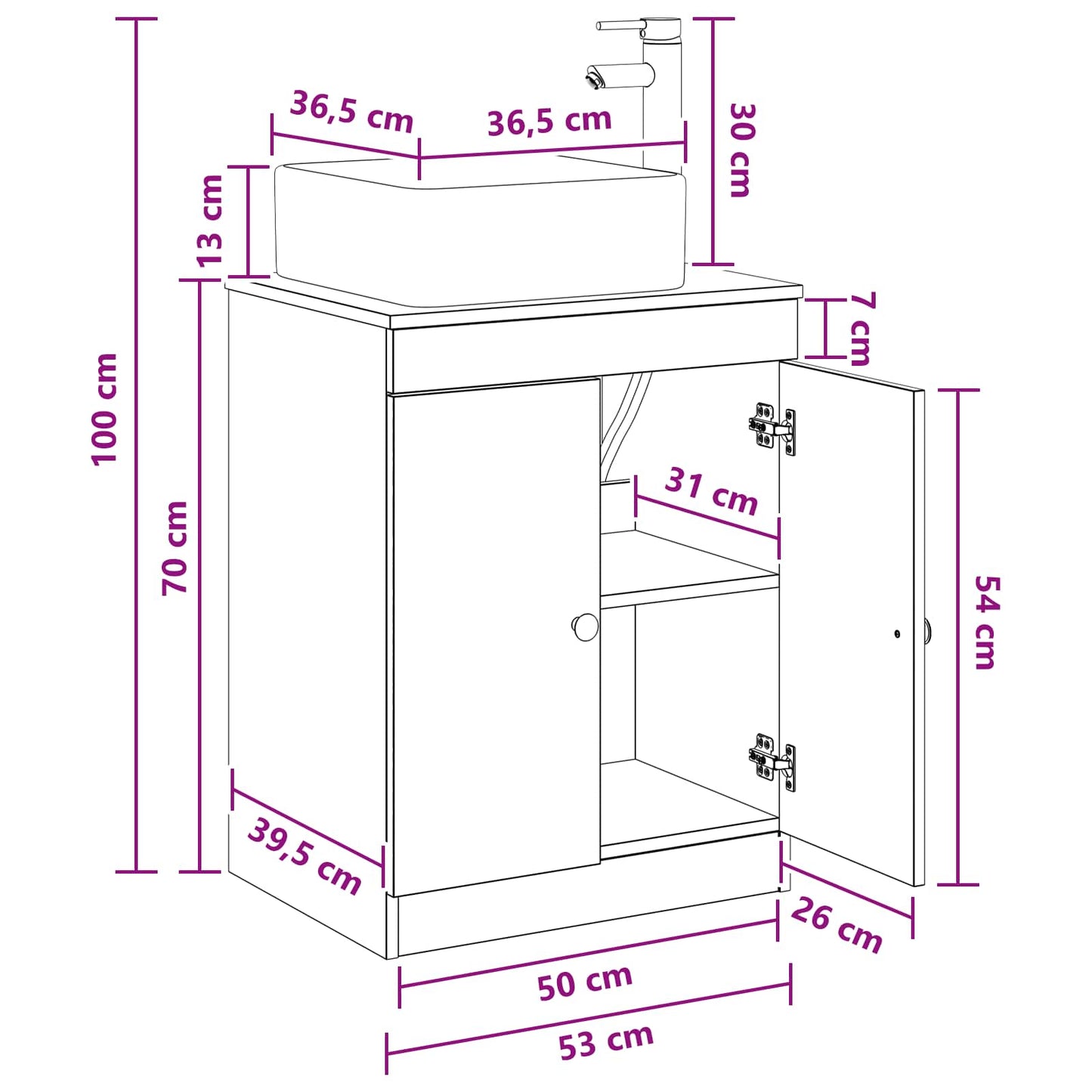 vidaXL Bathroom Furniture Set White Engineered Wood