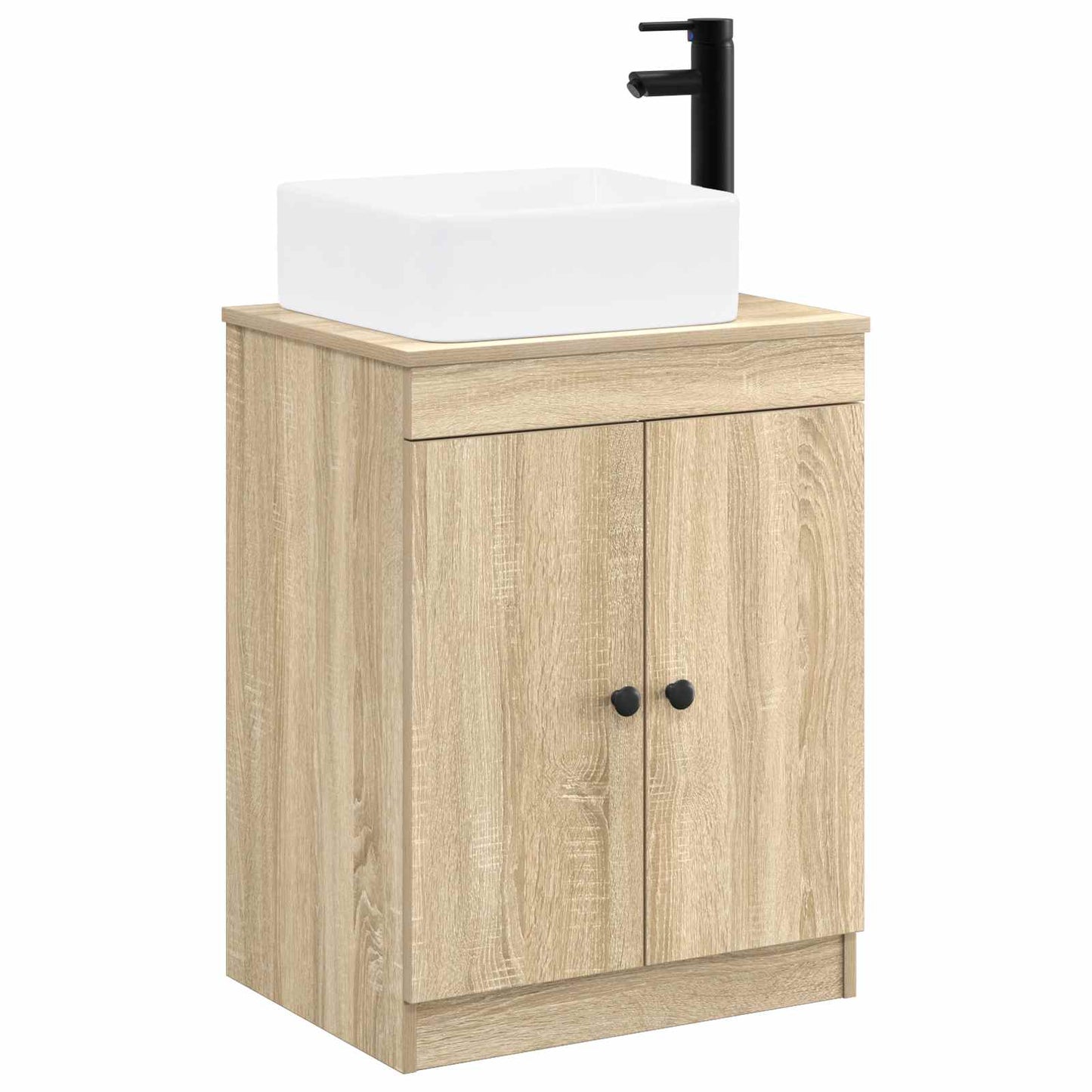 vidaXL Bathroom Furniture Set Sonoma Oak Engineered Wood