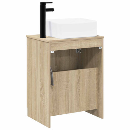 vidaXL Bathroom Furniture Set Sonoma Oak Engineered Wood
