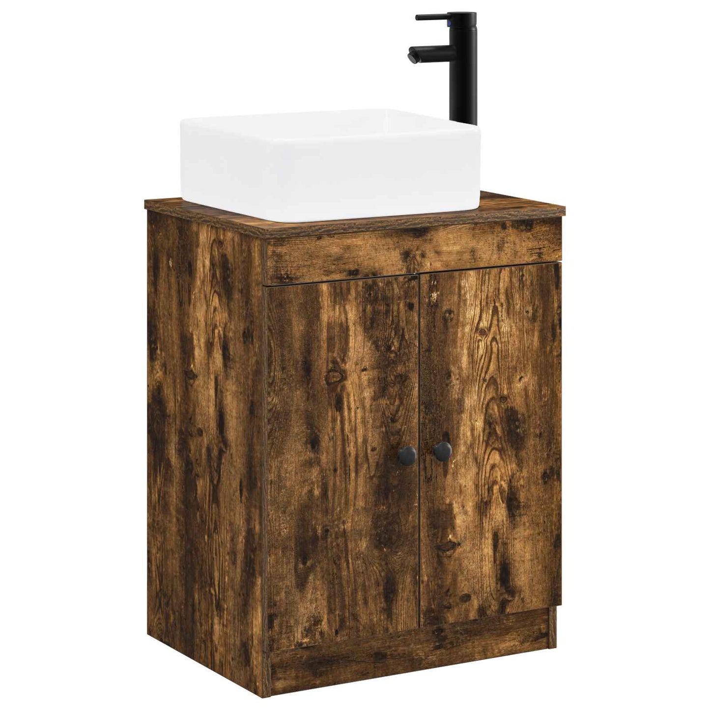 vidaXL Bathroom Furniture Set Smoked Oak Engineered Wood