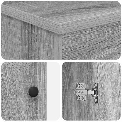 vidaXL Bathroom Furniture Set Grey Sonoma Engineered Wood