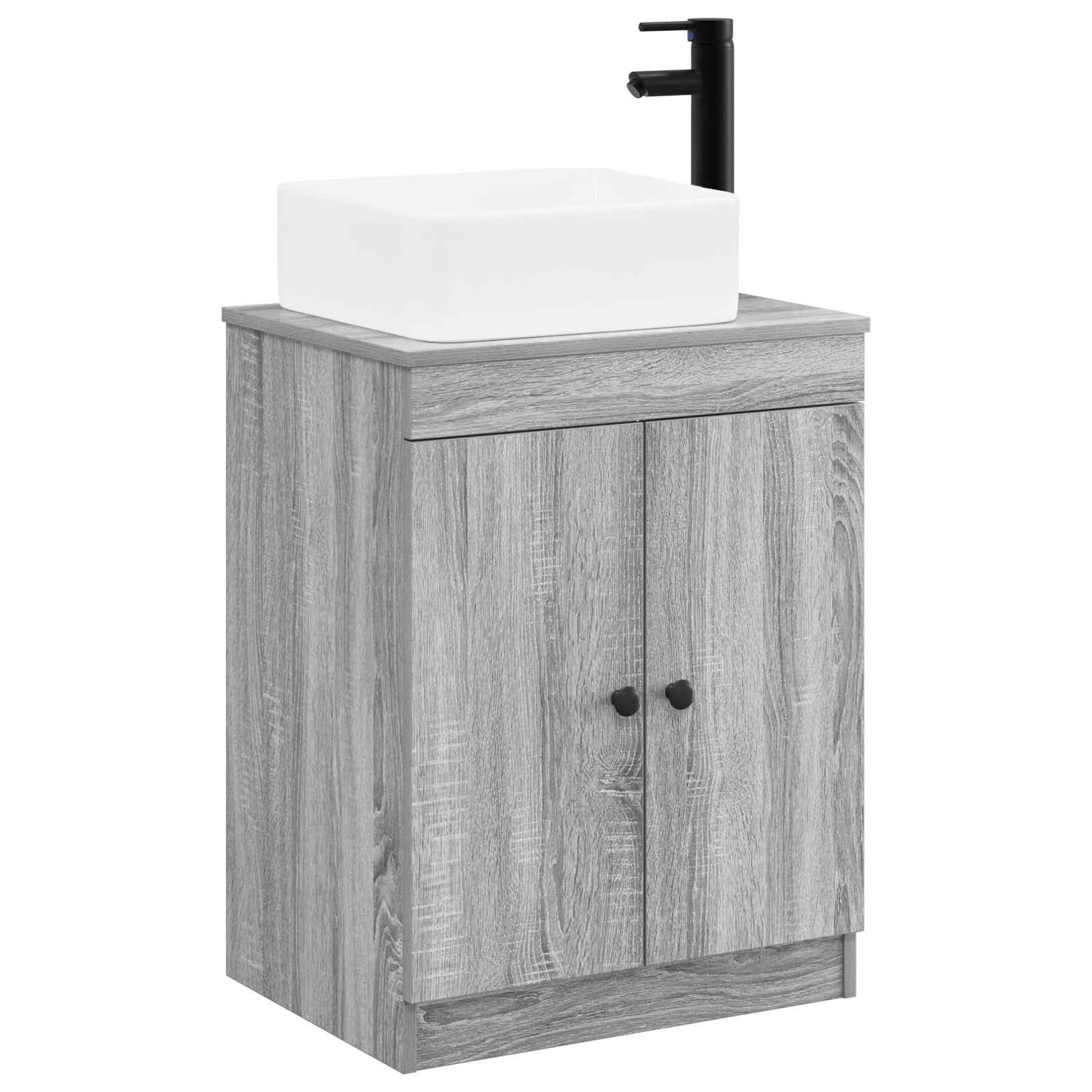 vidaXL Bathroom Furniture Set Grey Sonoma Engineered Wood