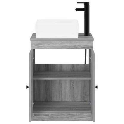 vidaXL Bathroom Furniture Set Grey Sonoma Engineered Wood