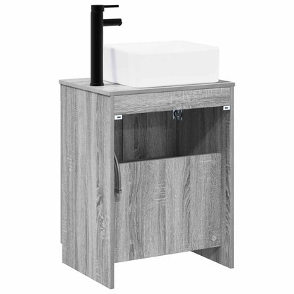 vidaXL Bathroom Furniture Set Grey Sonoma Engineered Wood