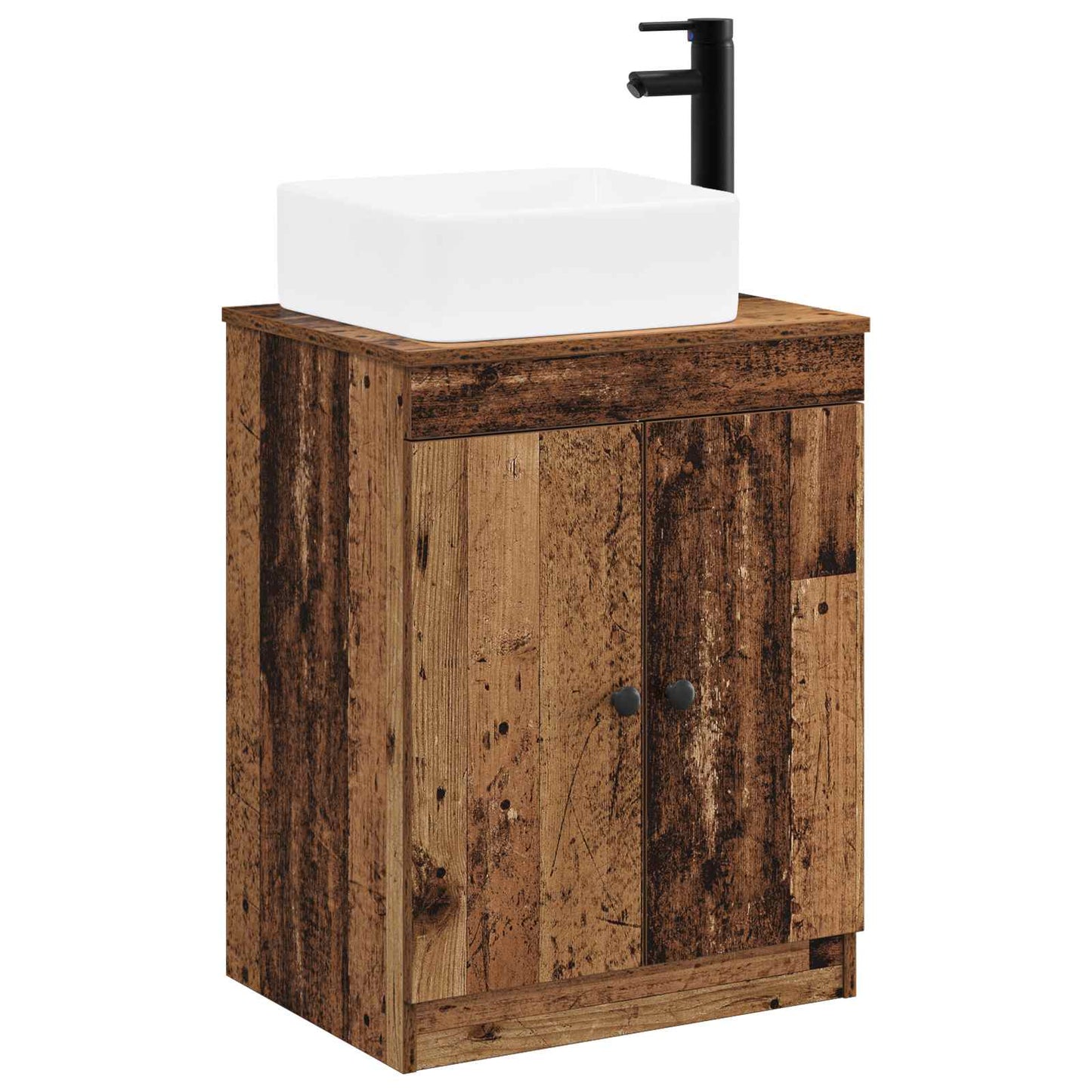 vidaXL Bathroom Furniture Set Old Wood Engineered Wood