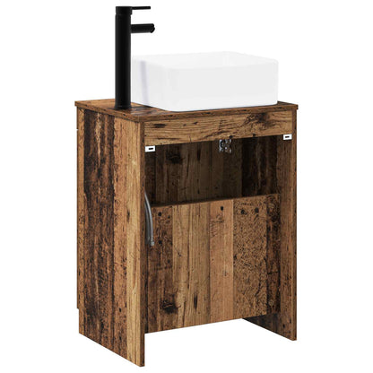 vidaXL Bathroom Furniture Set Old Wood Engineered Wood