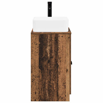 vidaXL Bathroom Furniture Set Old Wood Engineered Wood