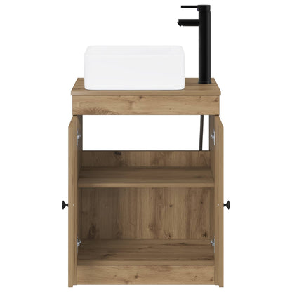 vidaXL Bathroom Furniture Set Artisan Oak Engineered Wood
