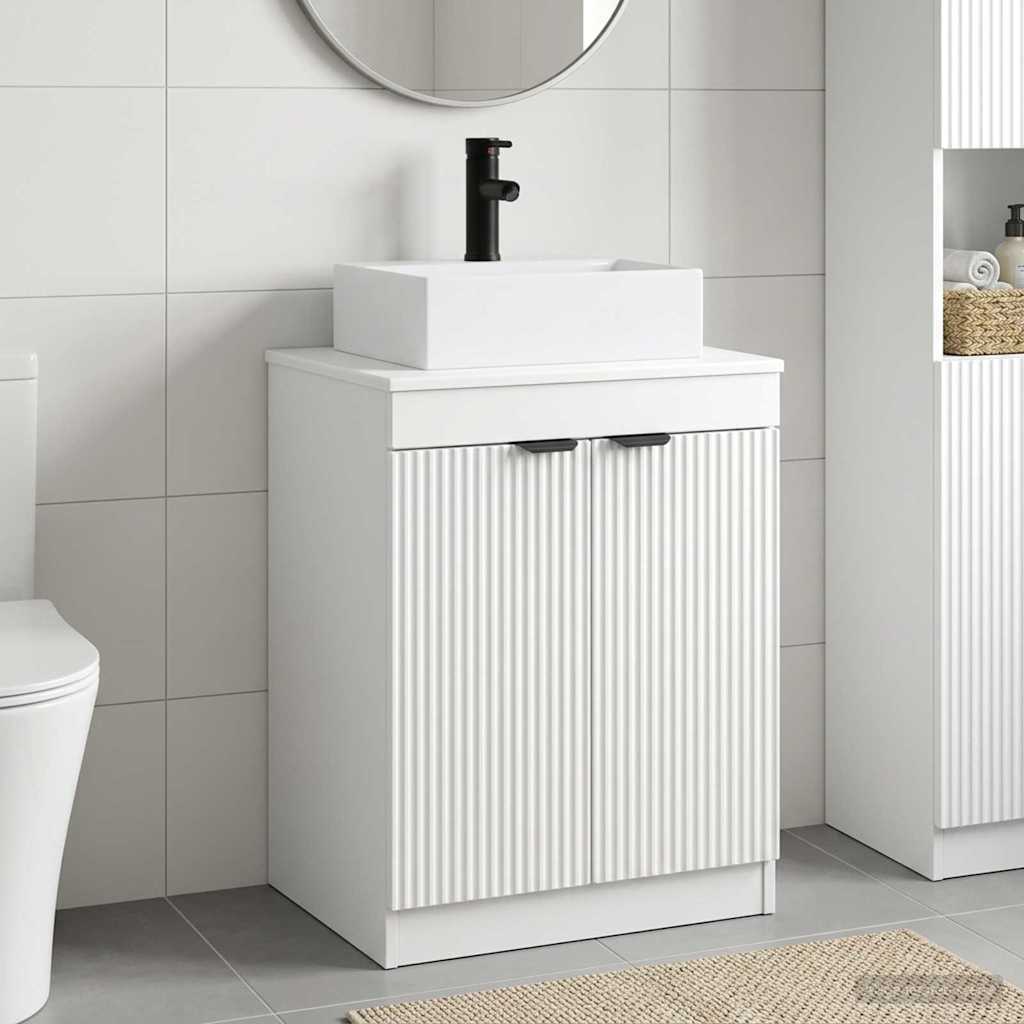 vidaXL Bathroom Furniture Set White Engineered Wood