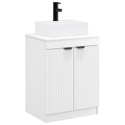 vidaXL Bathroom Furniture Set White Engineered Wood