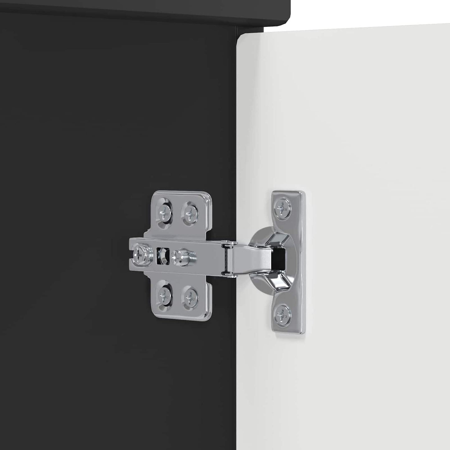 vidaXL Bathroom Furniture Set Black Engineered Wood