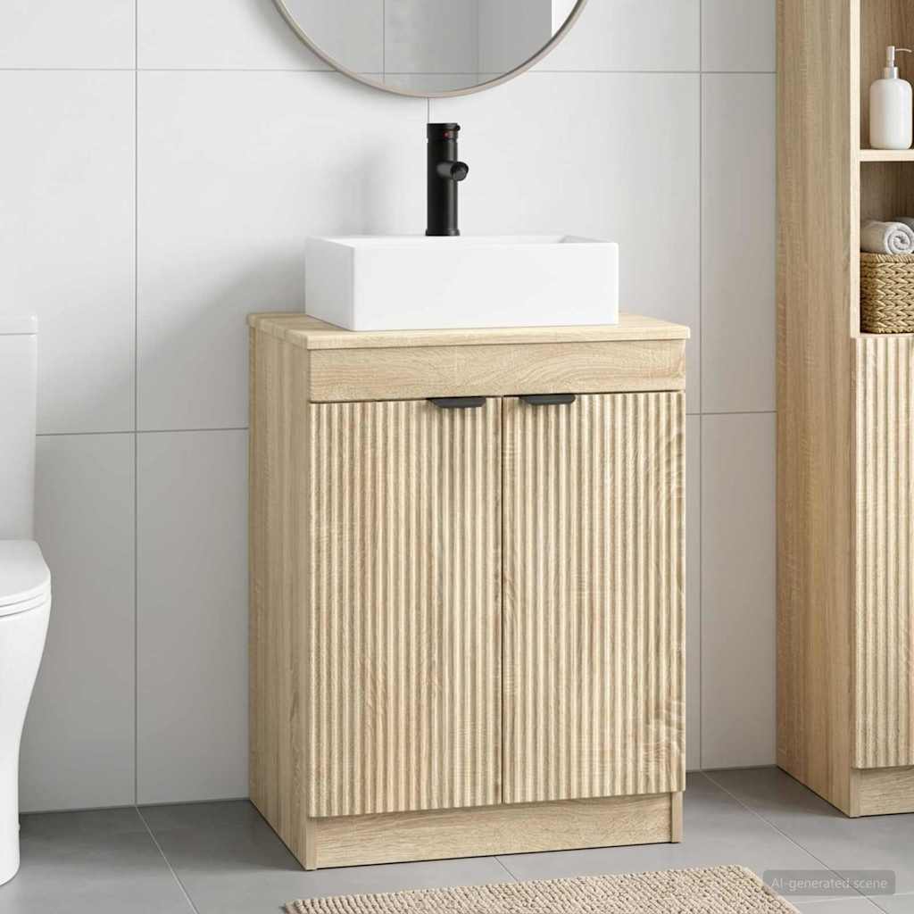 vidaXL Bathroom Furniture Set Sonoma Oak Engineered Wood