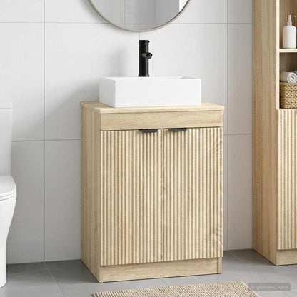 vidaXL Bathroom Furniture Set Sonoma Oak Engineered Wood